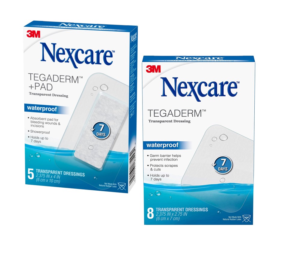 Nexcare™ Tegaderm and Tegaderm™ + Pad Waterproof Transparent Dressings