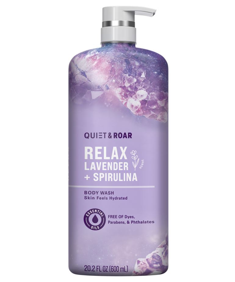 Quiet & Roar Body Wash Lavender & Spirulina 20.2 fl oz/600mL Free