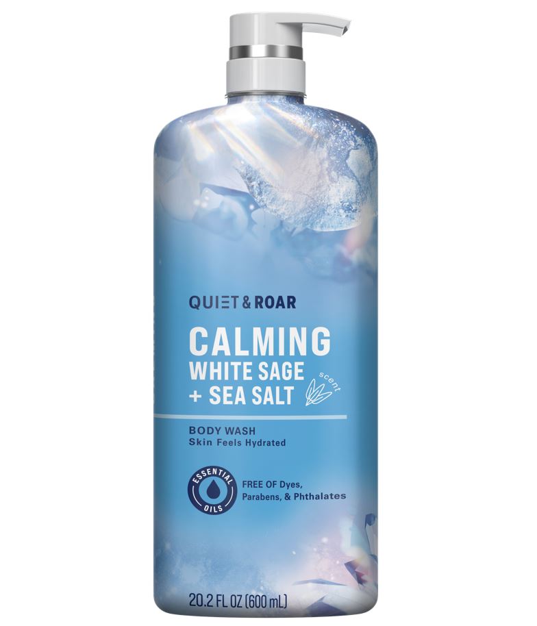 Quiet & Roar Body Wash White Sage + Sea Salt 20.2 fl oz/600mL Free