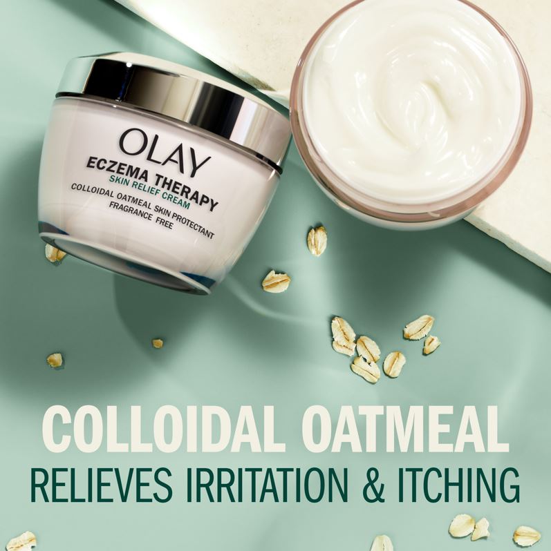 Olay Sensitive Skin Relief Eczema Therapy Cream Colloidal Oatmeal Skin