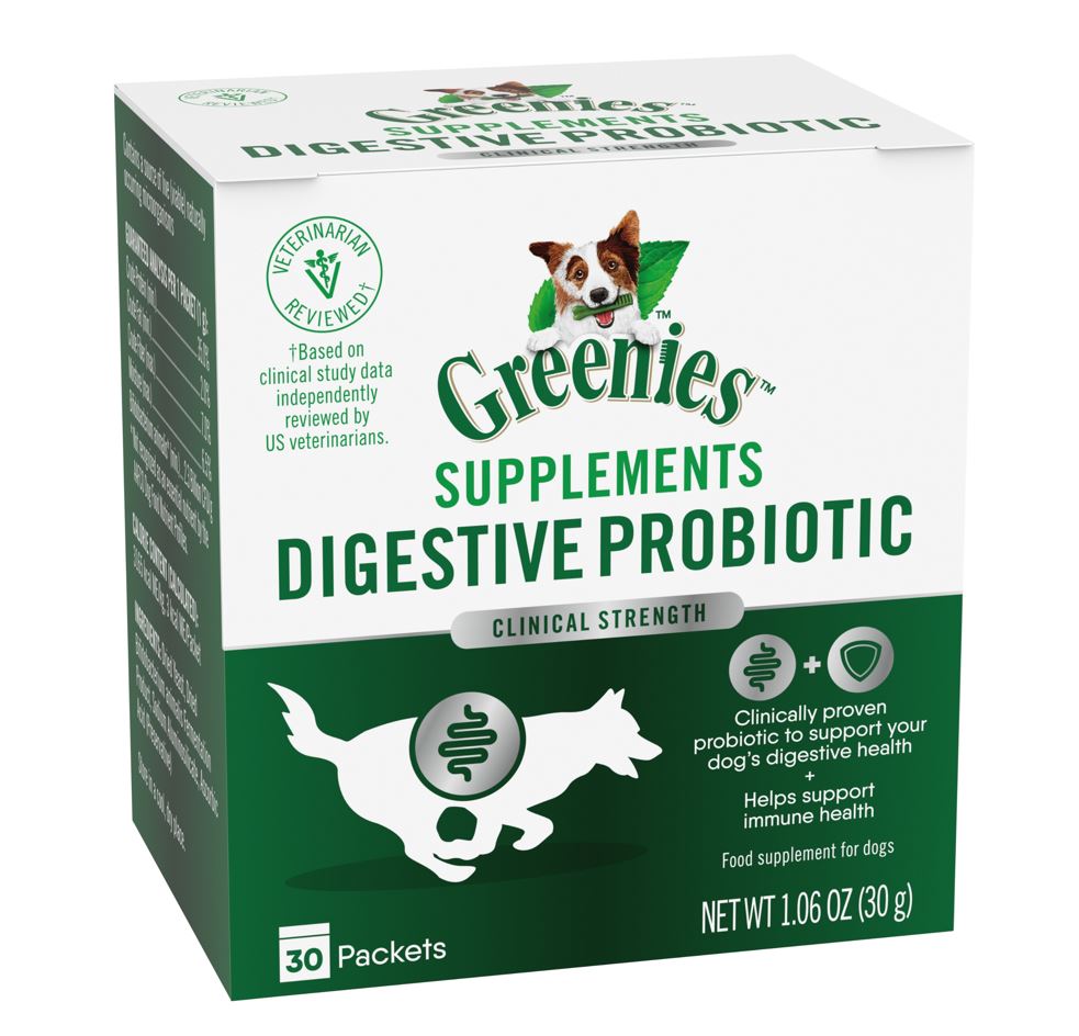 Greenies Digestive Probiotic Supplement Powder for Dogs, 1.05oz box