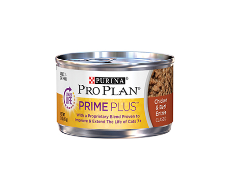 Purina Pro Plan Prime Plus Adult 7+ Chicken & Beef Entree Classic Canned Cat Food