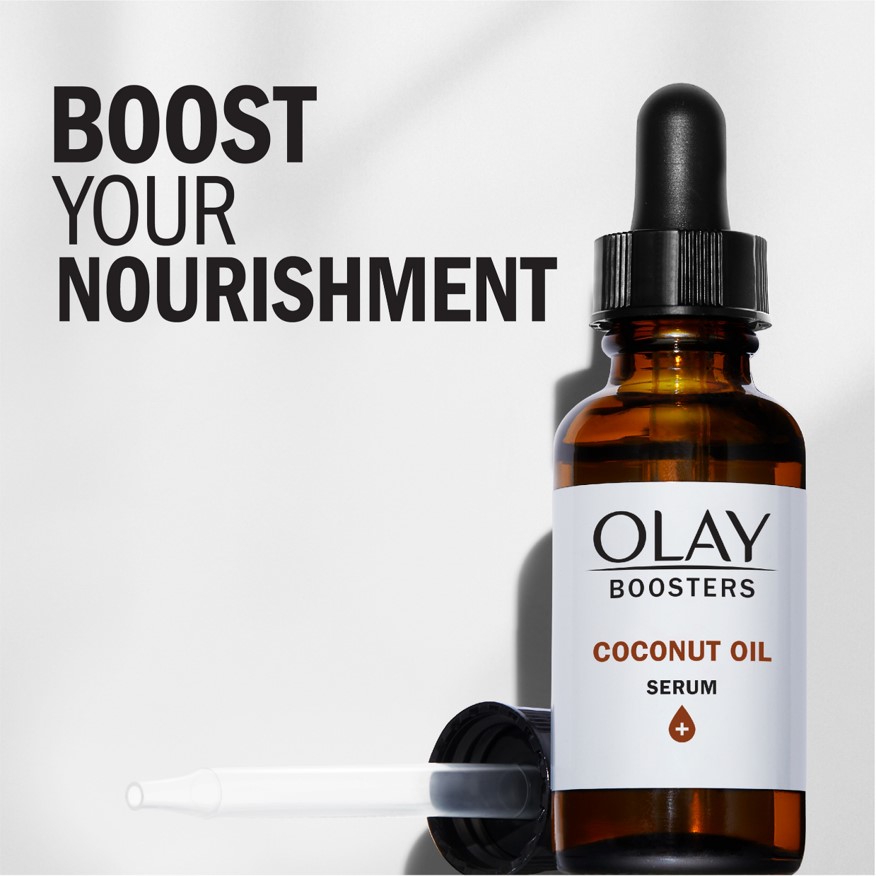 Olay Coconut Oil Serum, Nourishing Antioxidant Booster, FragranceFree, 1.0 Oz Free Samples