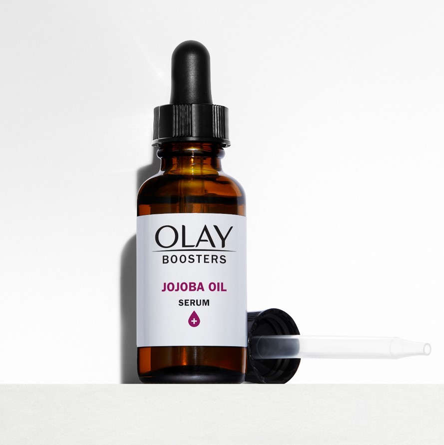 Olay Jojoba Oil Serum, Moisturizing Booster, FragranceFree, 1.0 Oz